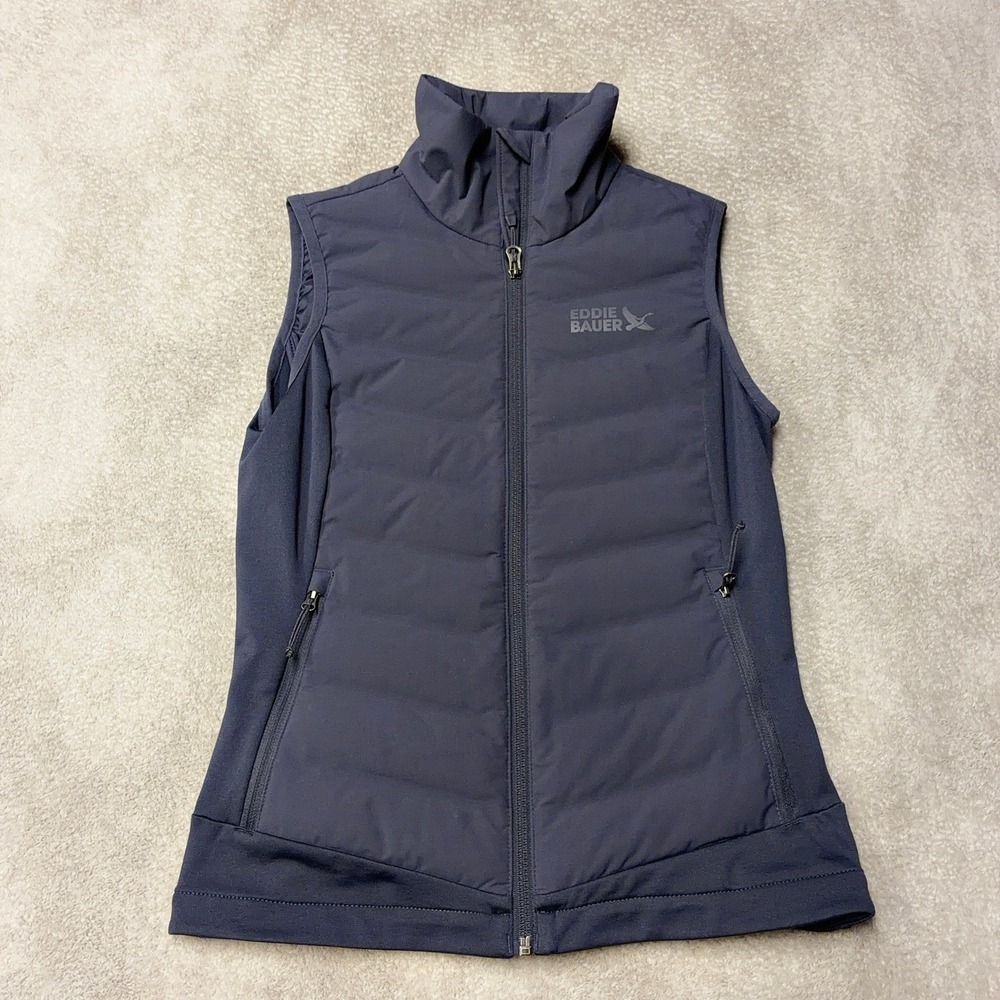 Eddie Bauer 650 Fill Down Puffer Vest Dusty Purple Full Zip 33489651 Womens XS